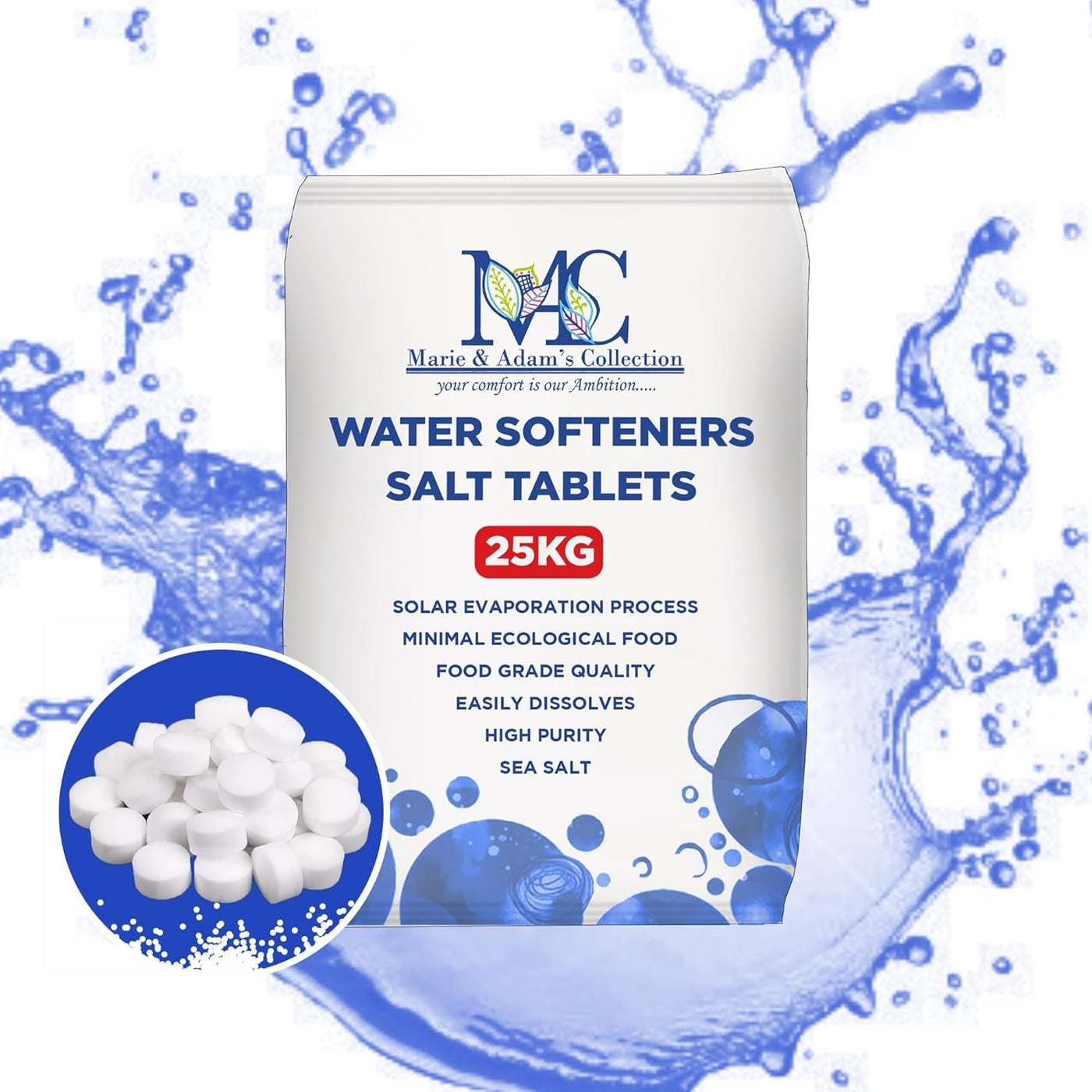 HSD Salt Tablets 10Kg Bag Laundry Water Softener, Ireland