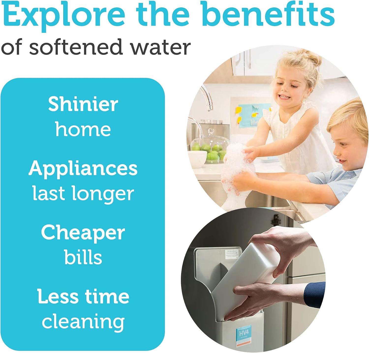 Harvey Block Salt for Water Softeners Original Pure Grade A Food Quality Salt 3 Bags - 6 Blocks Efficient Softening Solution