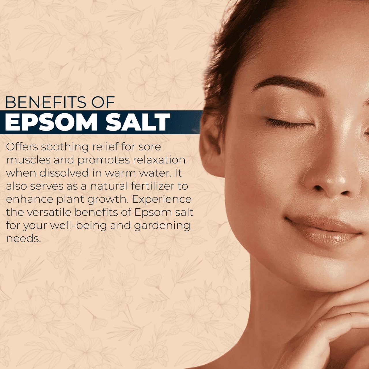 MAC Epsom Bath Salts - 100% Pure Epsom Salts, Our Magnesium Sulphate Bath Salts are Premium Bath Salts for Men and Women, Magnesium Bath Salts for Muscle Soak - Epsom Salts 1kg (1 Pack)