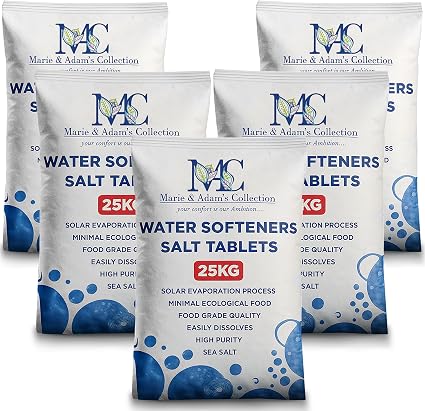 25 Kg Salt Tablets | Water Softener | Food Grade | Compatible to All Water Softner Machines 100% Genuine British water softener salt tablets 25kg, Salt Tablet 5 pack