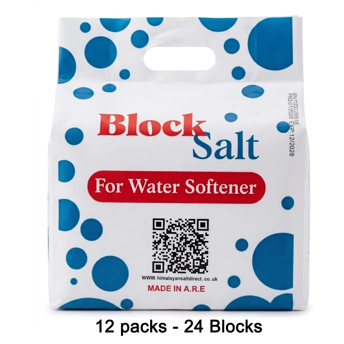 HSD Block Salt 12 Packs - 24 Blocks - 4Kg Each Blocks Water Softener Salt Blocks