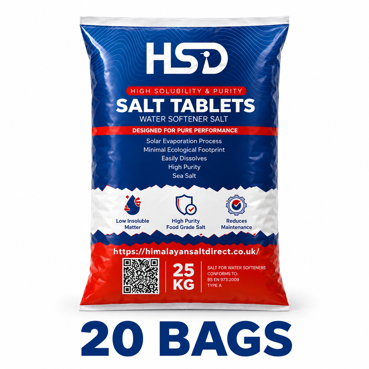 HSD Water Softening Salt Tablets 20x 25KG Bags