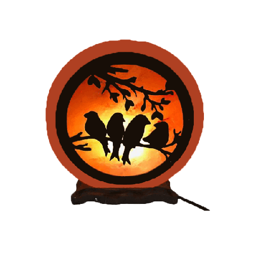 Bird sitting Lamp Himalayan salt