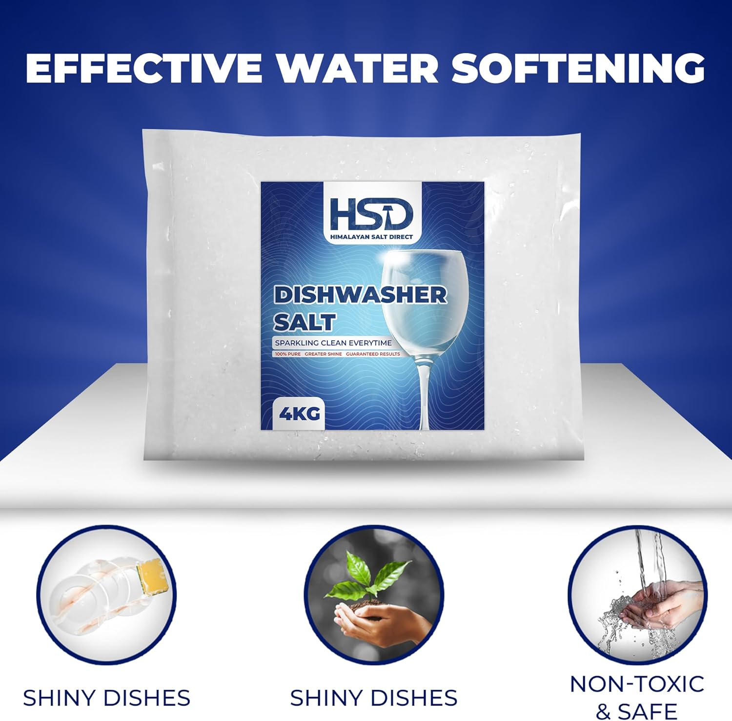 Dishwasher Salt Box, 4kg, Prevents Limescale Build Up, Effective against Hard Water